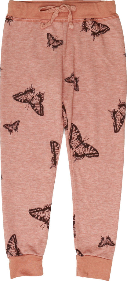 Cuffed Jogger Pants (Butterflies Pattern)