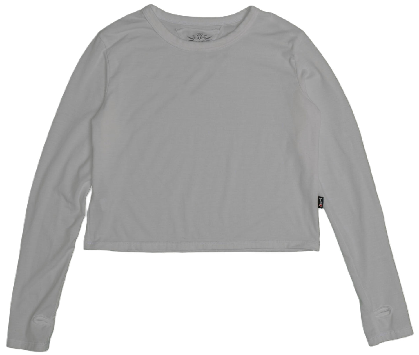 Heather Long-Sleeved Boxy Tee with Thumbholes