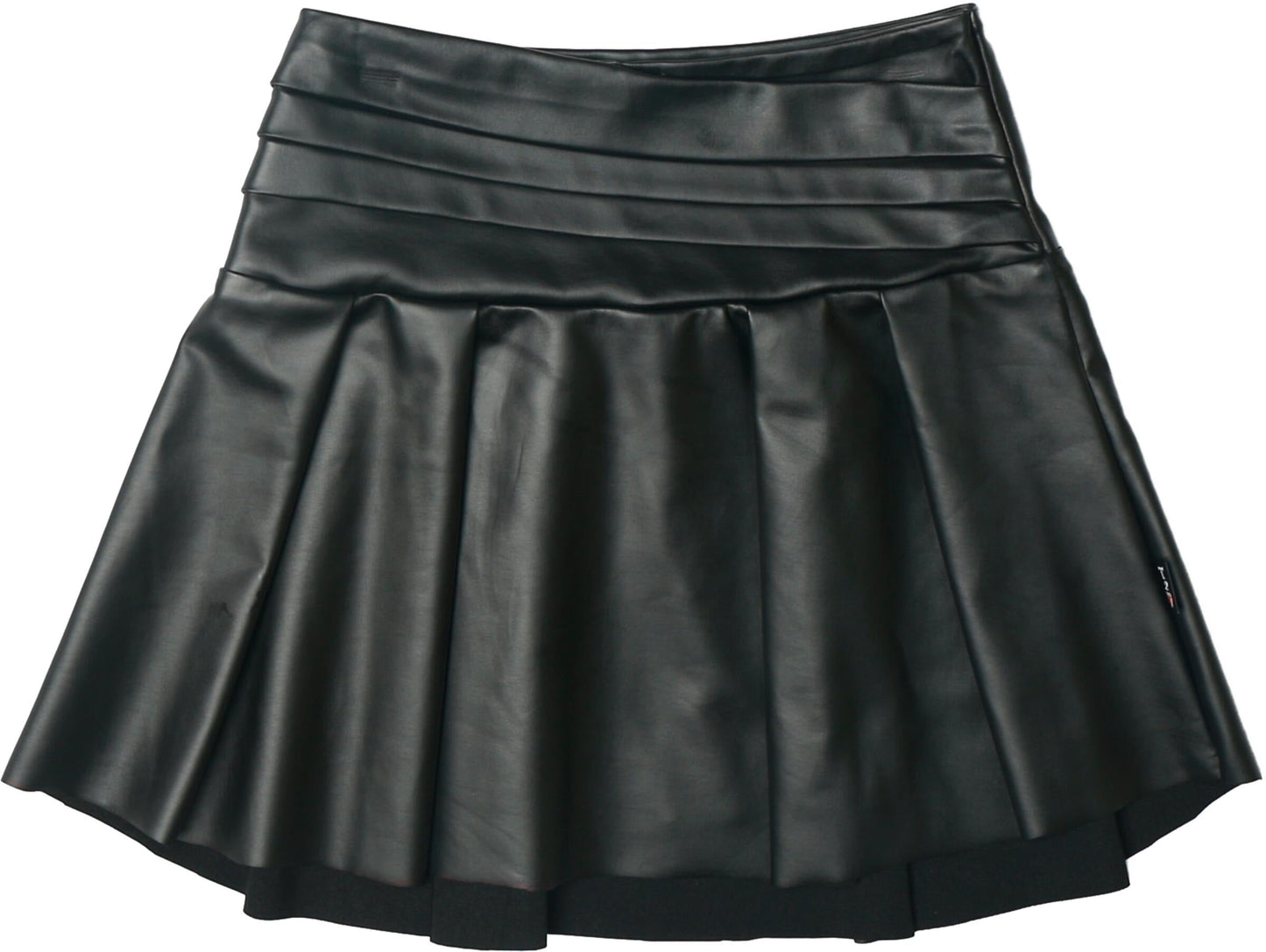 Layered-Waist Skirt (Pleather)