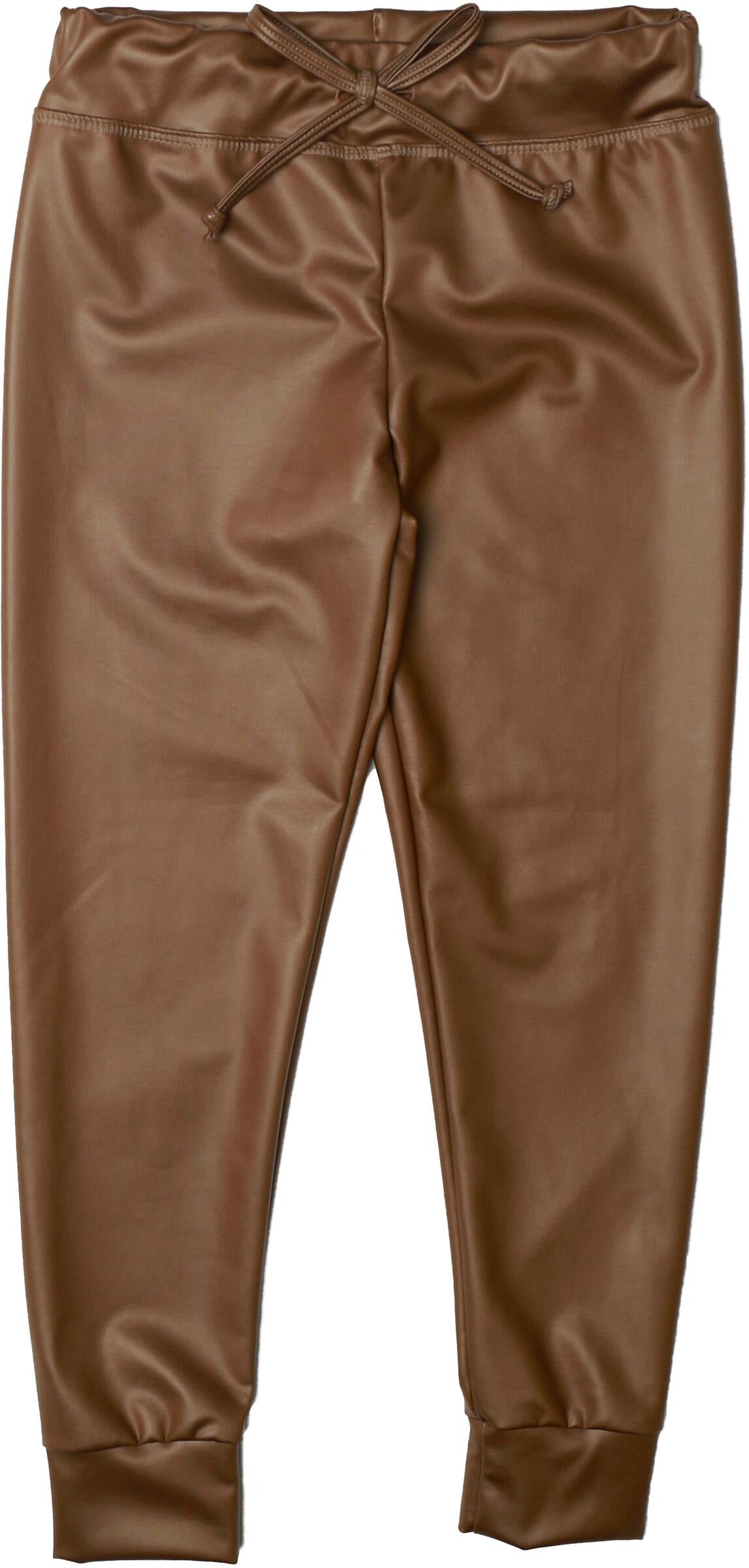 Cuffed Jogger Pants (Pleather)