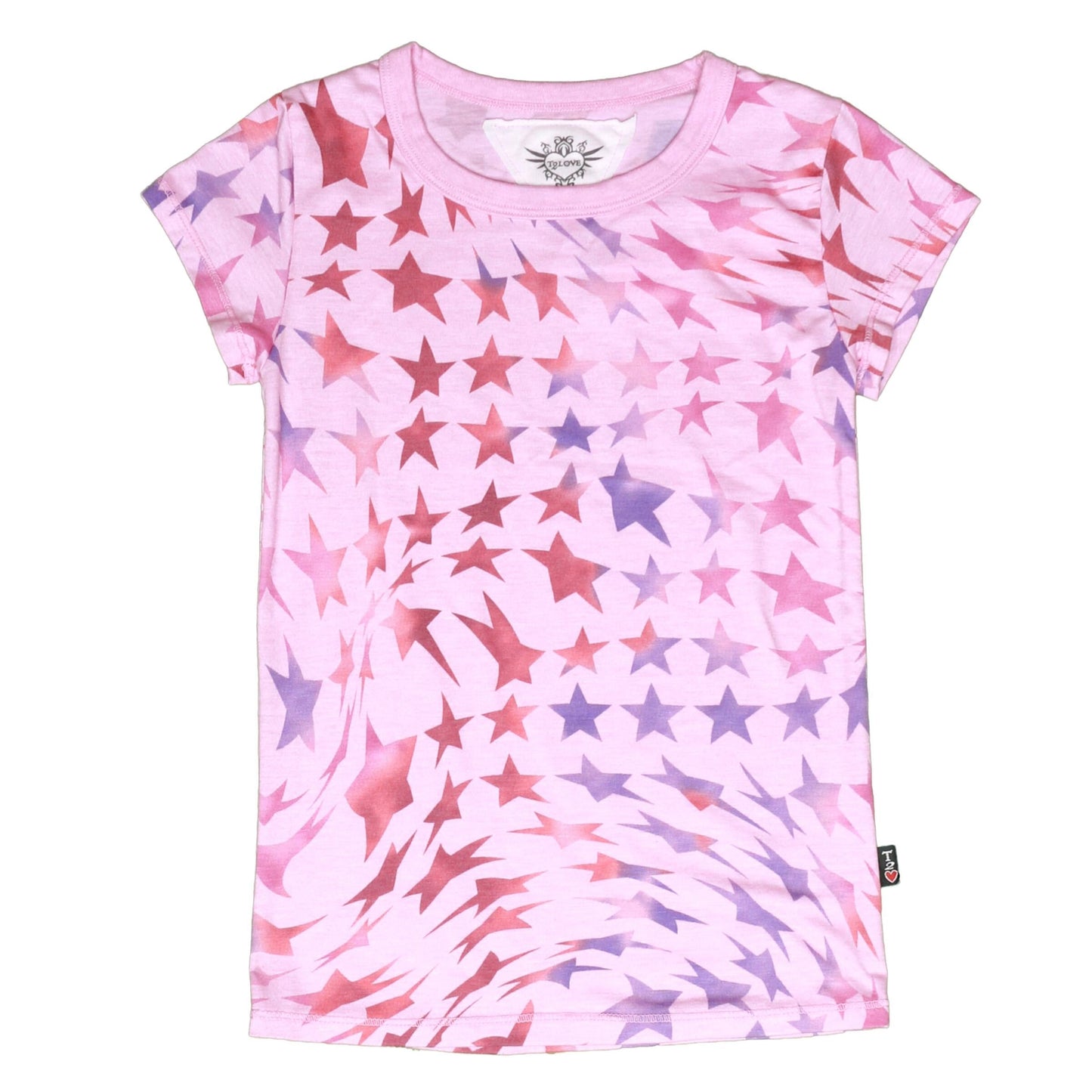 Classic Cap Sleeve Tee (Psychedelic Stars Pattern)