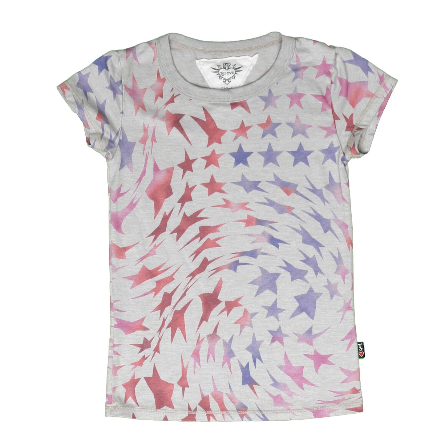 Classic Cap Sleeve Tee (Psychedelic Stars Pattern)