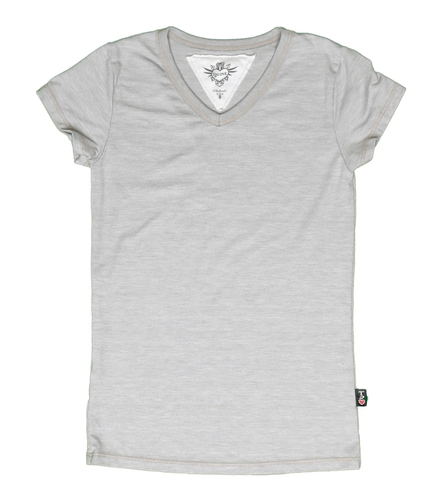 Heather Classic Cap Sleeve V-Neck Tee