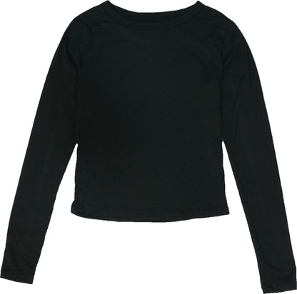 Ballet-Neck Long-Sleeved Shirt