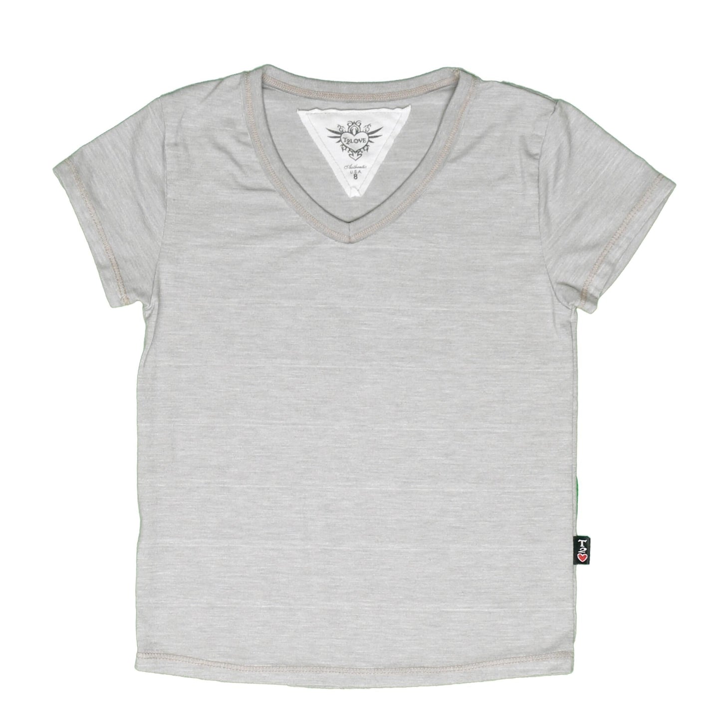 Heather Signature Cap Sleeve V-Neck Tee