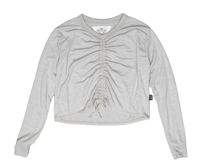 Heather Gather-Front Long-Sleeved Shirt