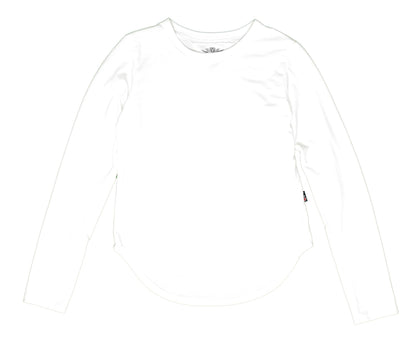 Heather Round-Bottom Long-Sleeved Shirt