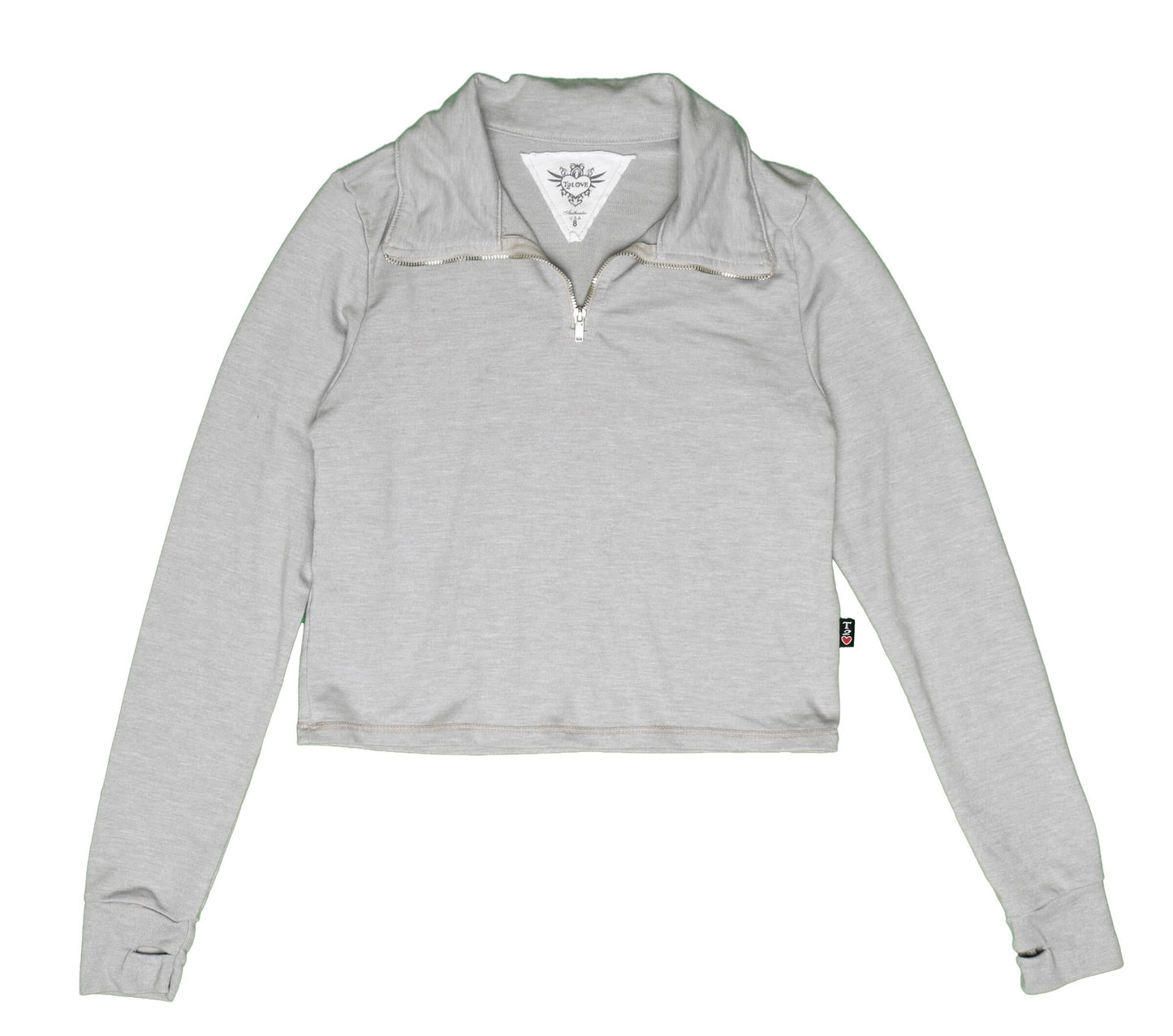 Heather Quarter-Zip Collar Top