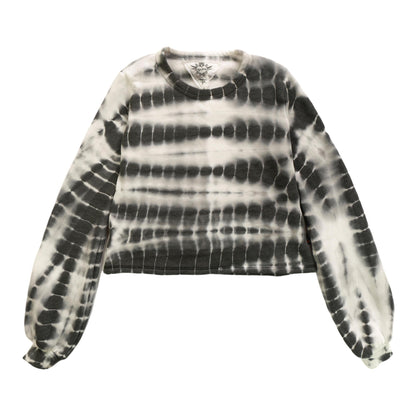 Puffy Long-Sleeve Crewneck Shirt (Bamboo Tie-Dye)