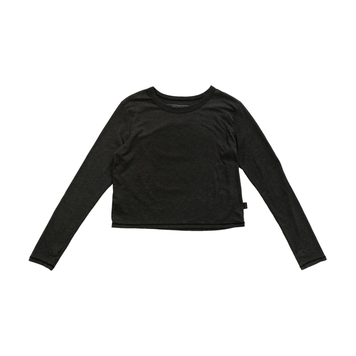 Heather Long-Sleeved Boxy Tee with Thumbholes