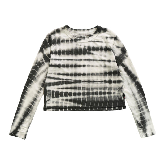 Long-Sleeved Boxy Tee with Thumbholes (Bamboo Tie-Dye)