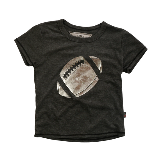 Signature Cap Sleeve Tee (Silver Football Print)