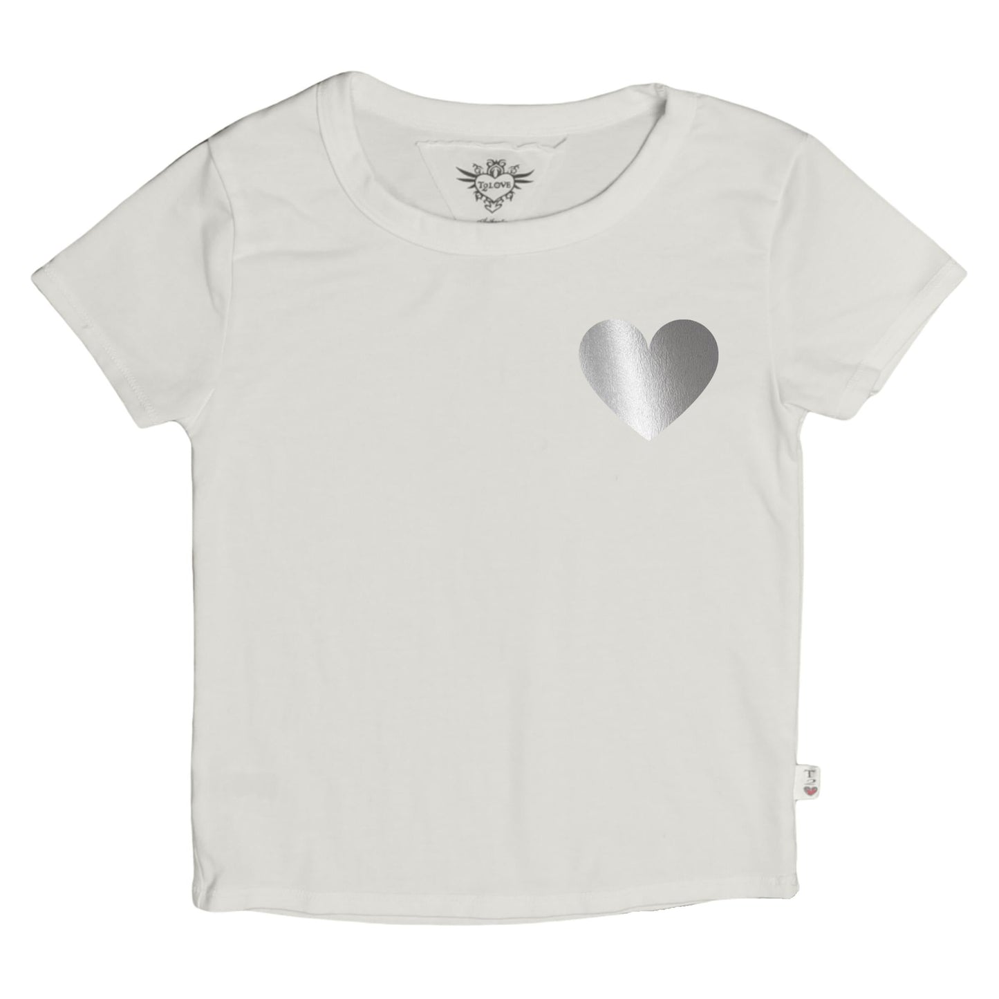 Signature Cap Sleeve Tee (Mini Silver Stars Print)