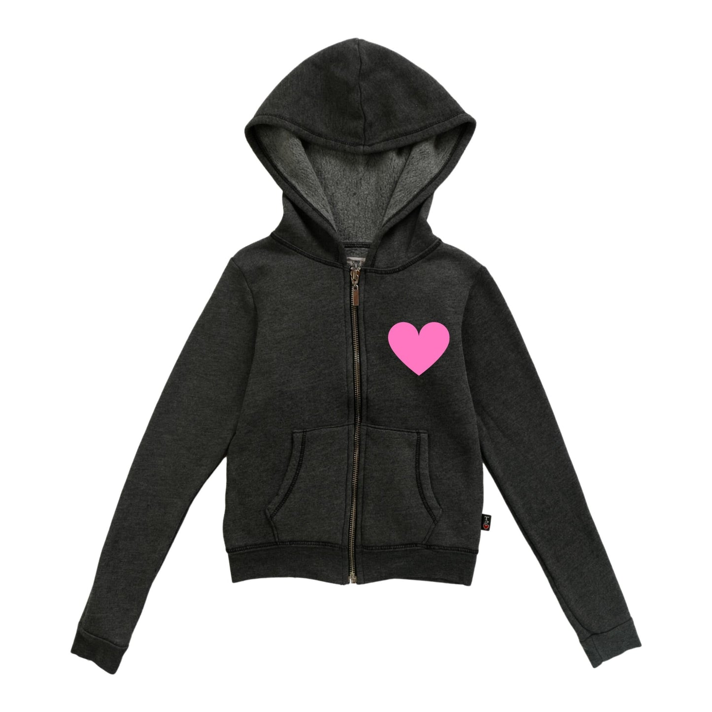 Hooded Jacket (Mini Pink Heart Print)