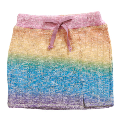 Mini Skirt with Side Slit (Multi-Colored Ombre)