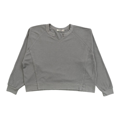 Heather Slit Neck Sweater