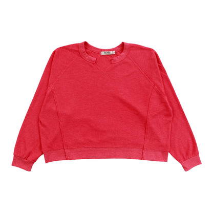 Heather Slit Neck Sweater