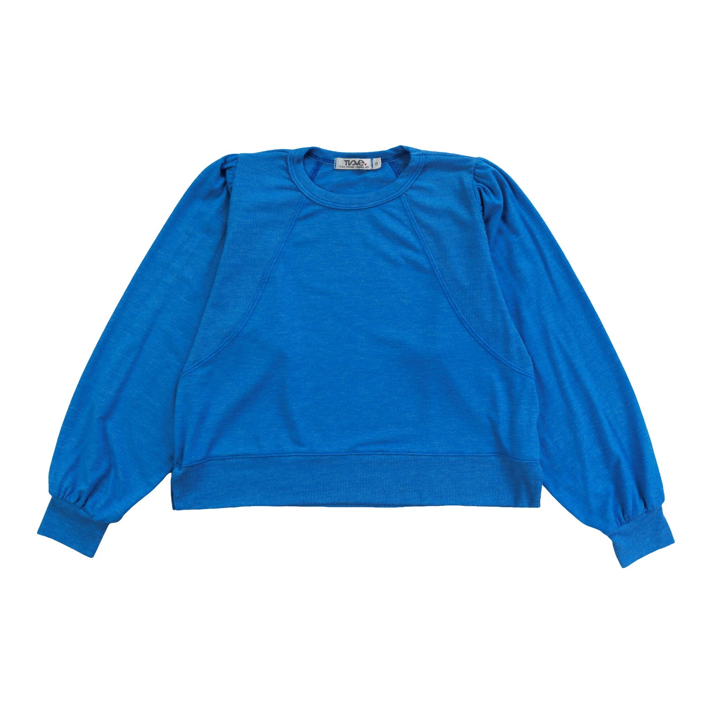 Heather Oversized Crewneck with Ribbed Detail