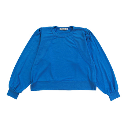 Heather Oversized Crewneck with Ribbed Detail