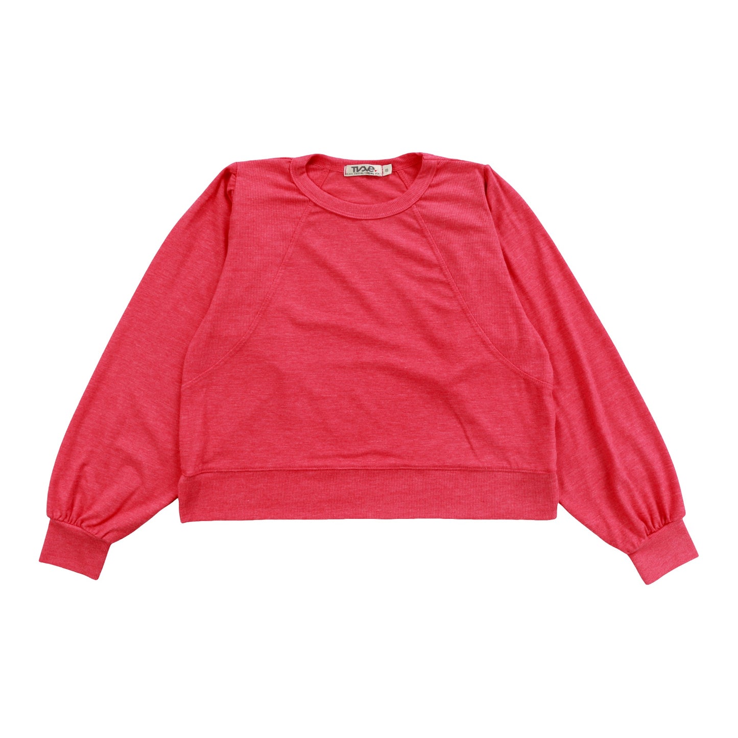 Heather Oversized Crewneck with Ribbed Detail