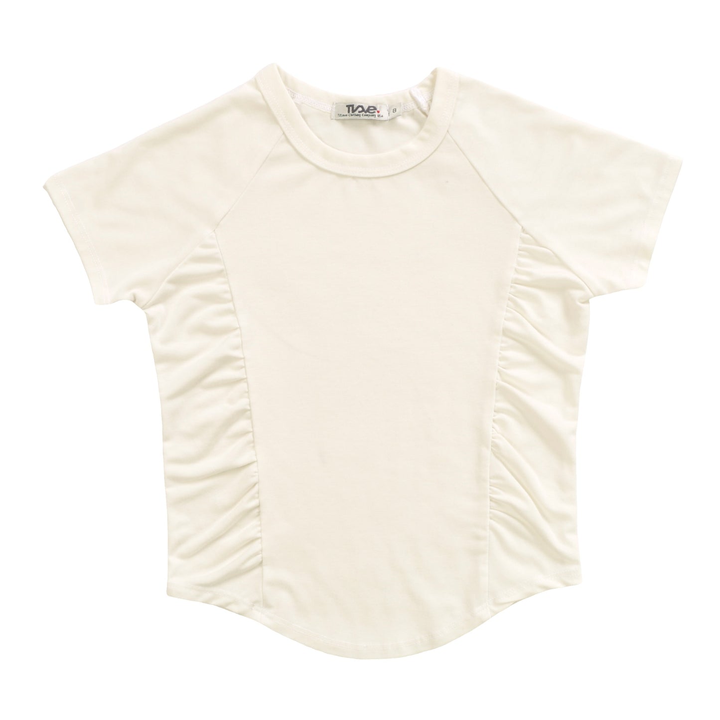 Heather Gathered-Texture Tee