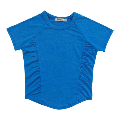 Heather Gathered-Texture Tee