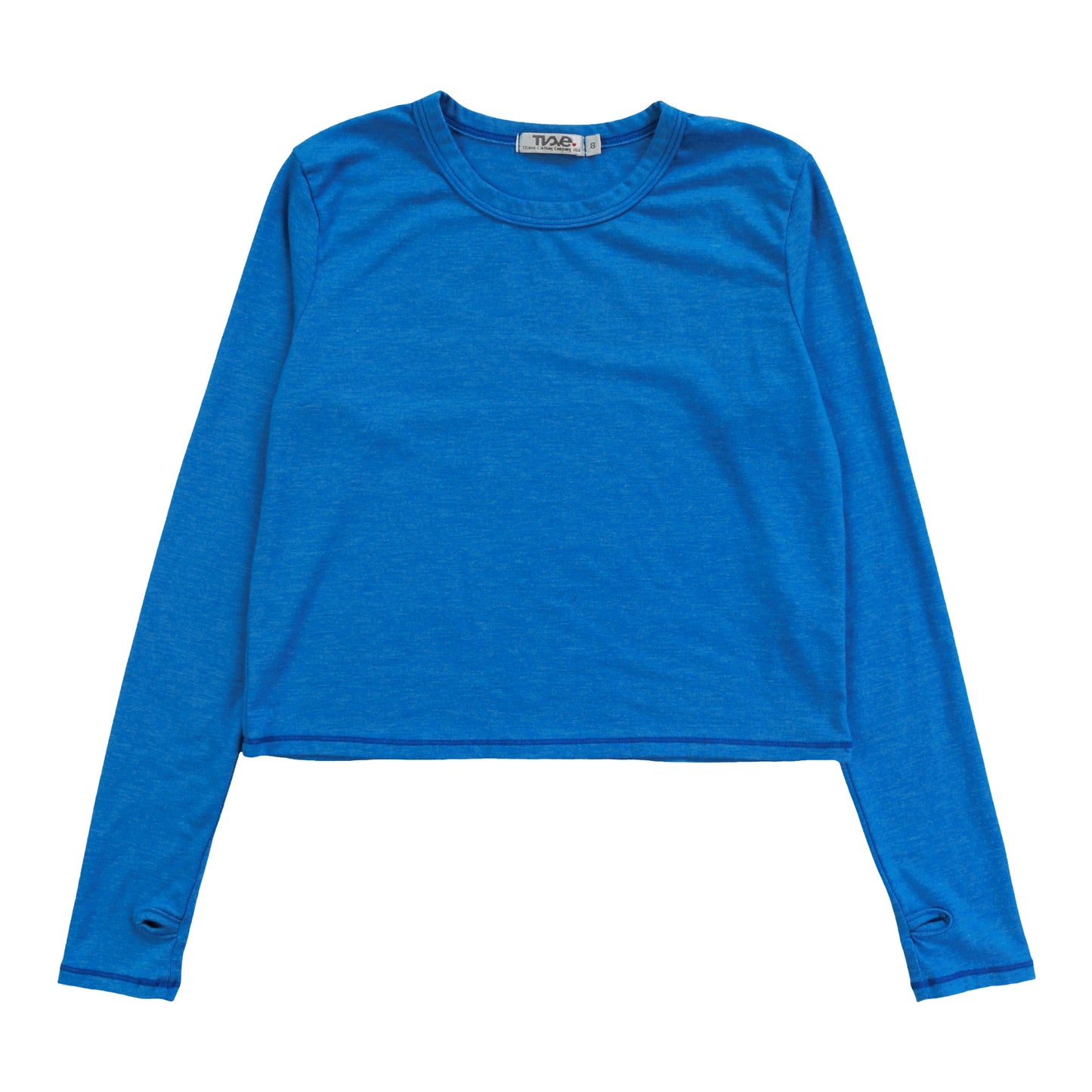 Heather Long-Sleeved Boxy Tee with Thumbholes