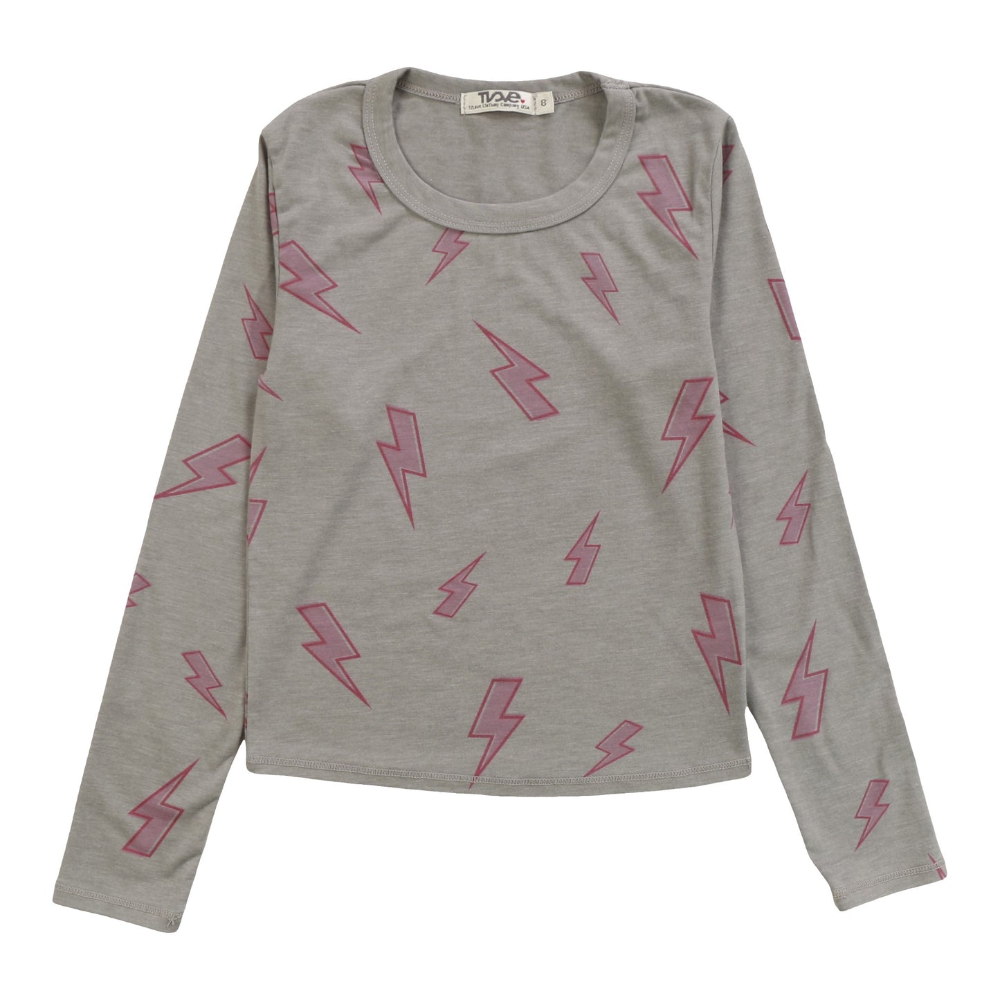 Heather Signature Long-Sleeved Shirt (Pink Bolt Pattern)