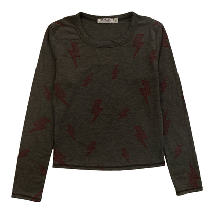 Heather Signature Long-Sleeved Shirt (Pink Bolt Pattern)
