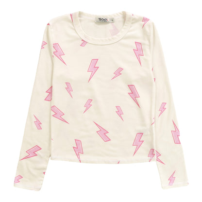 Heather Signature Long-Sleeved Shirt (Pink Bolt Pattern)