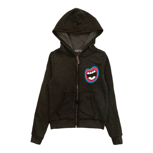 Heather Hooded Jacket (Lips Print)