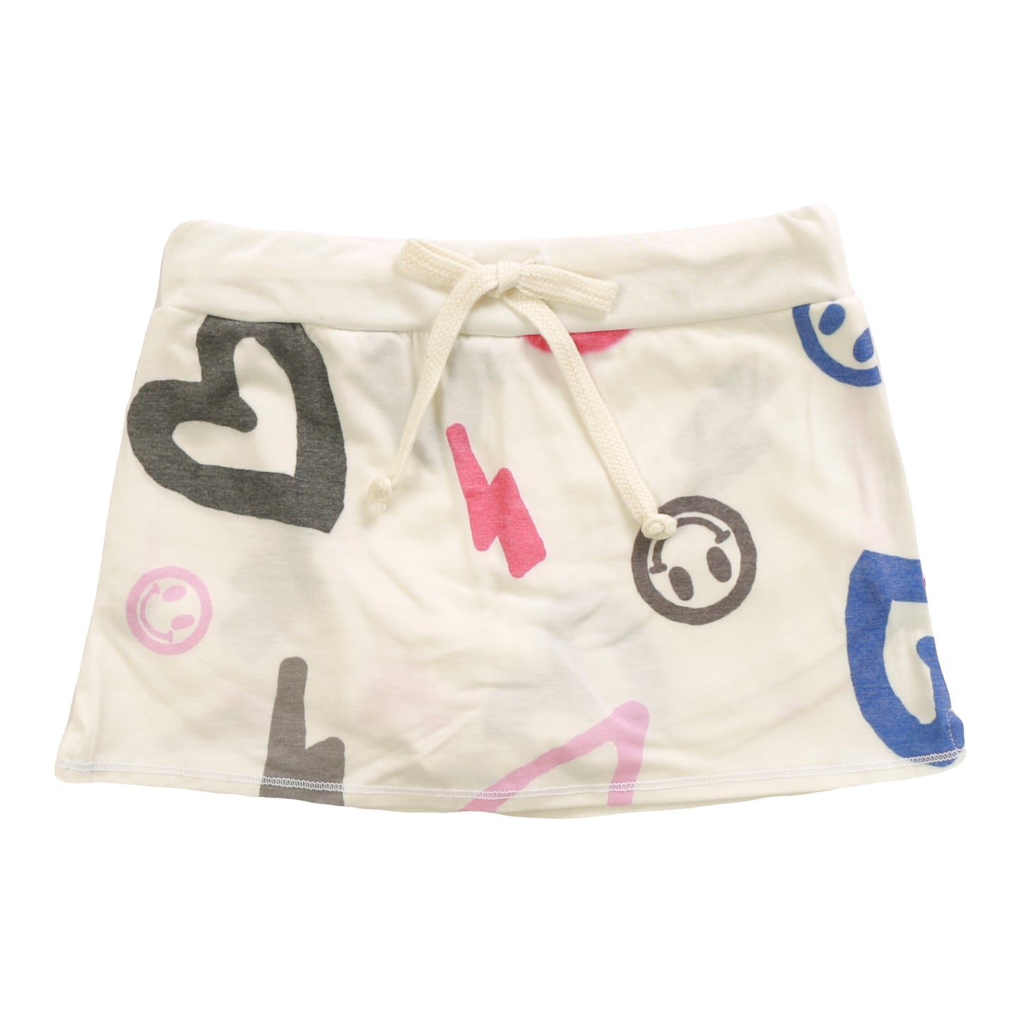 Heather Mini Skirt Shorts (Heart, Happy Face, Bolt Pattern)