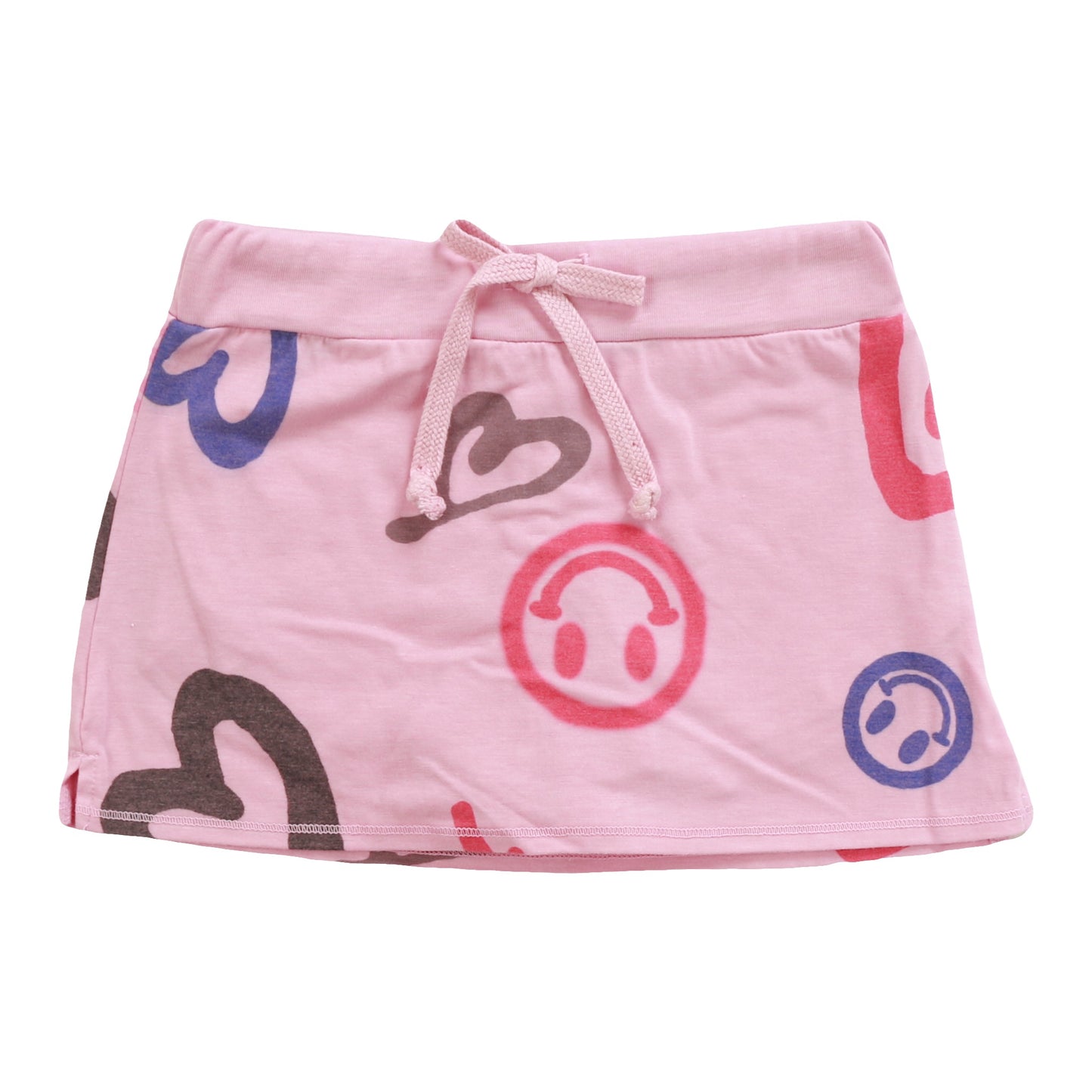 Heather Mini Skirt Shorts (Heart, Happy Face, Bolt Pattern)