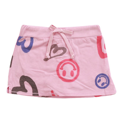 Heather Mini Skirt Shorts (Heart, Happy Face, Bolt Pattern)