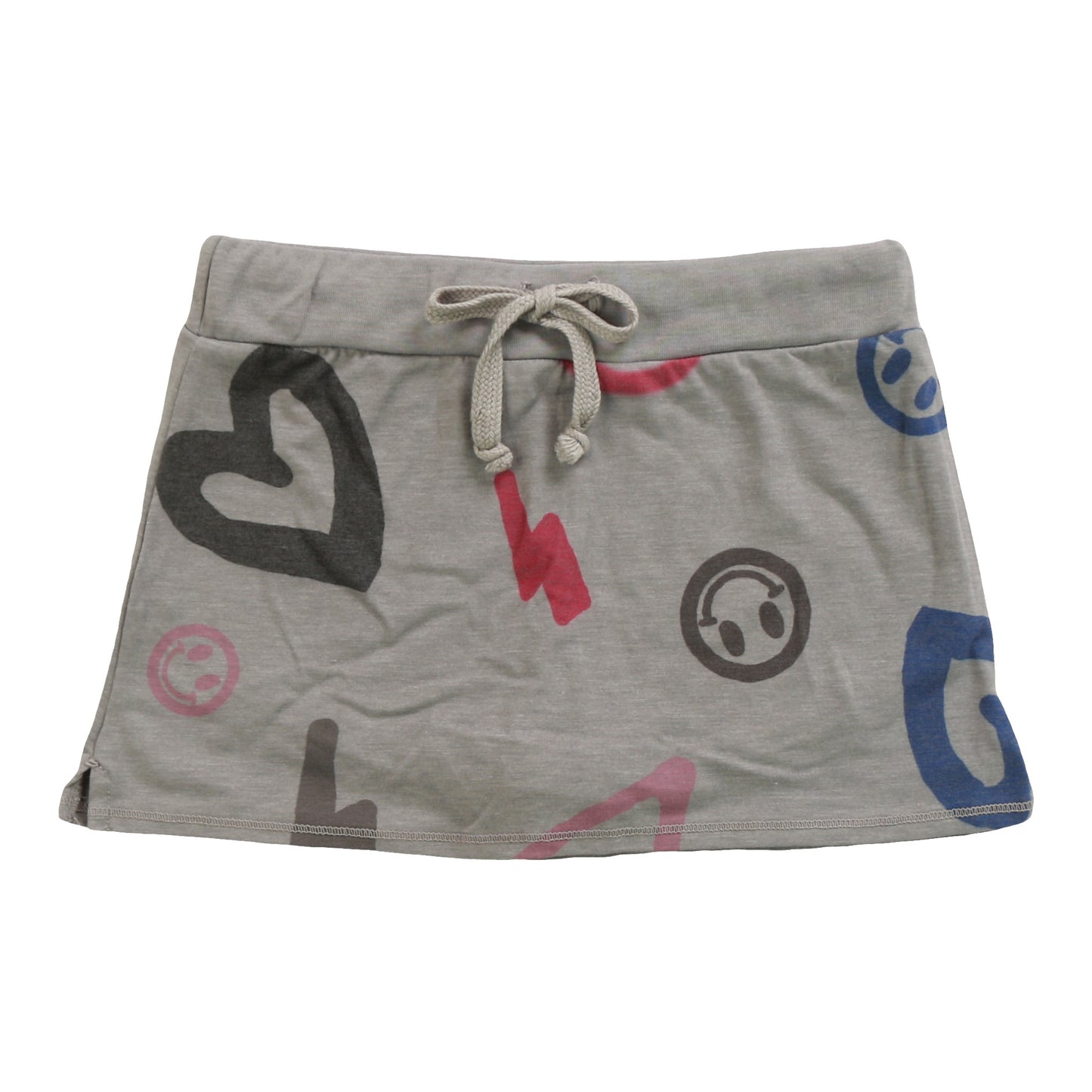 Heather Mini Skirt Shorts (Heart, Happy Face, Bolt Pattern)