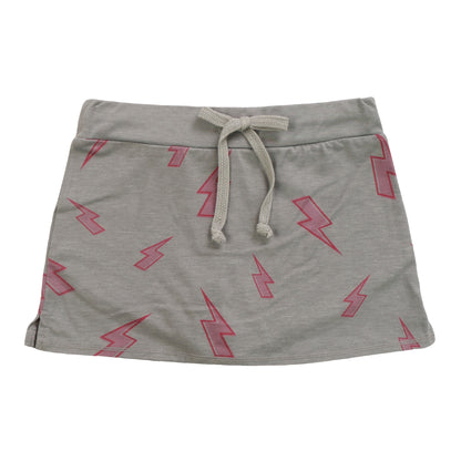 Heather Mini Skirt Shorts (Pink Bolt Pattern)