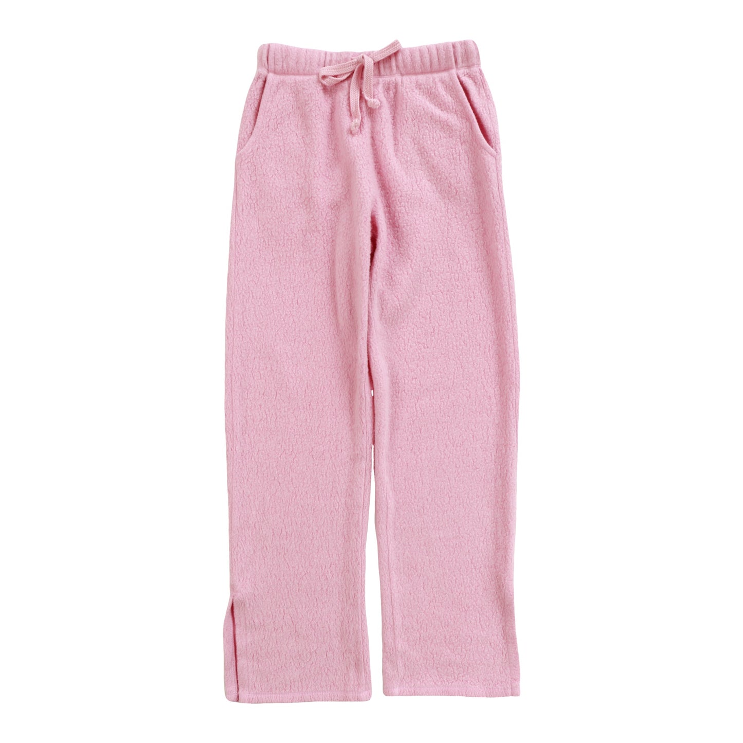 Straight-Legged Pants with Side Slits (Reversed-Fabric)