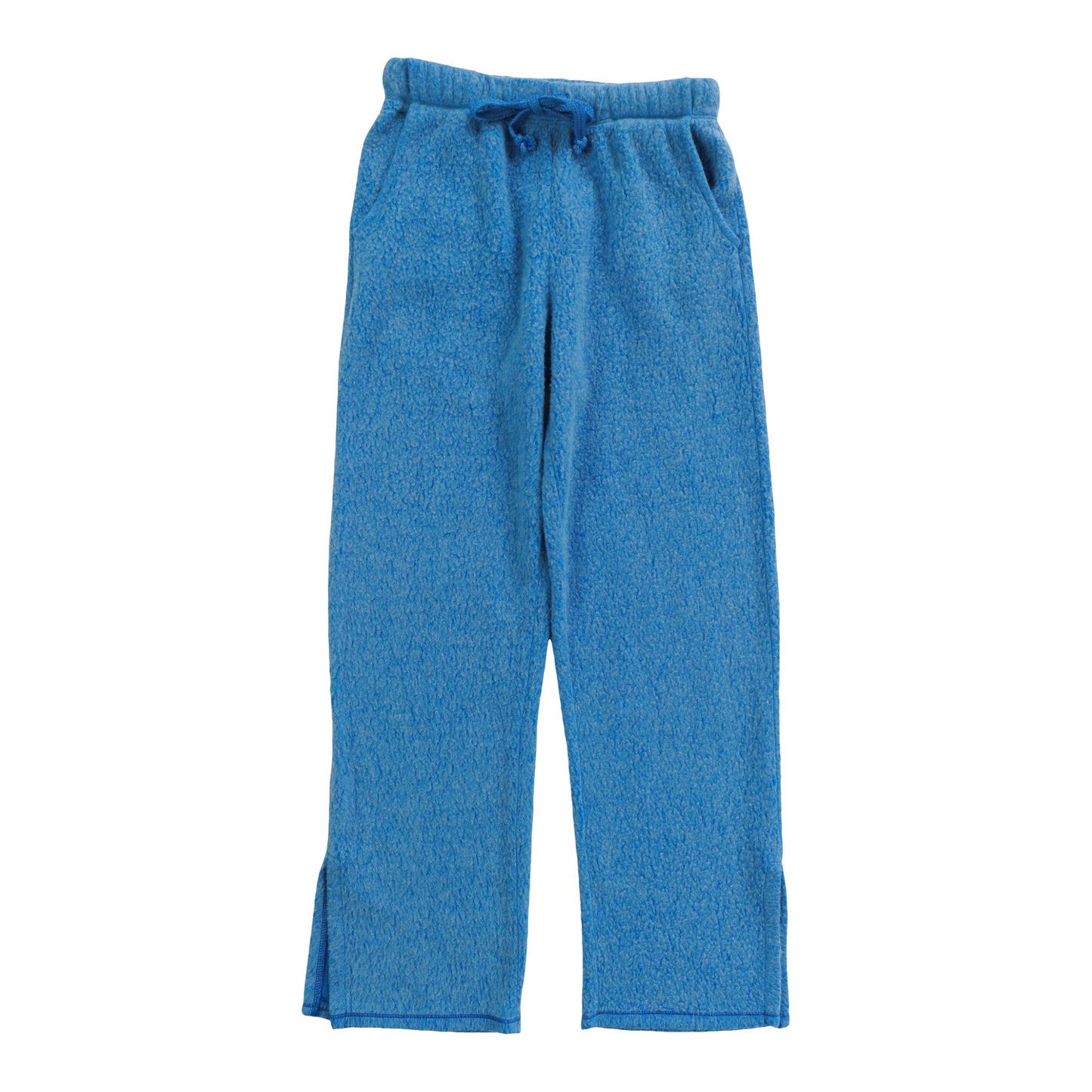 Straight-Legged Pants with Side Slits (Reversed-Fabric)
