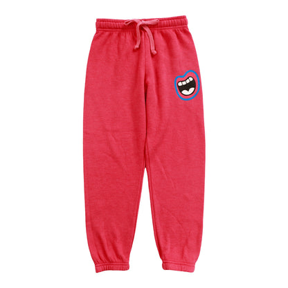 Heather Athletic Pants (Lips Print)