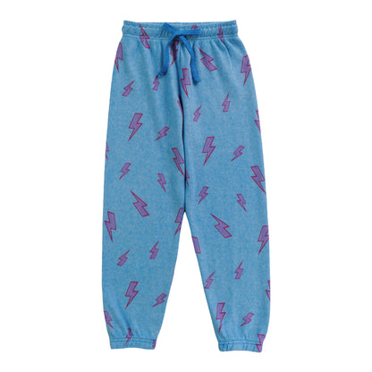 Athletic Pants (Reversed-Fabric Pink Bolt Pattern)