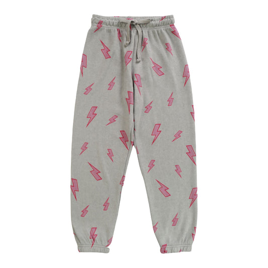 Athletic Pants (Reversed-Fabric Pink Bolt Pattern)