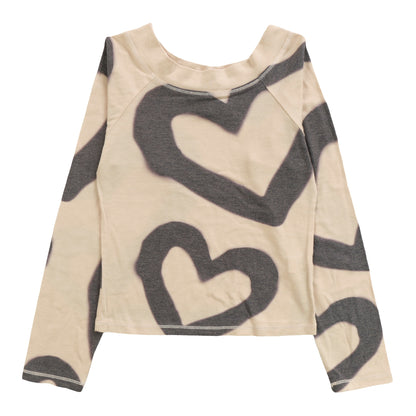 Boat-Neck Top (Large Heart Outlines Pattern)