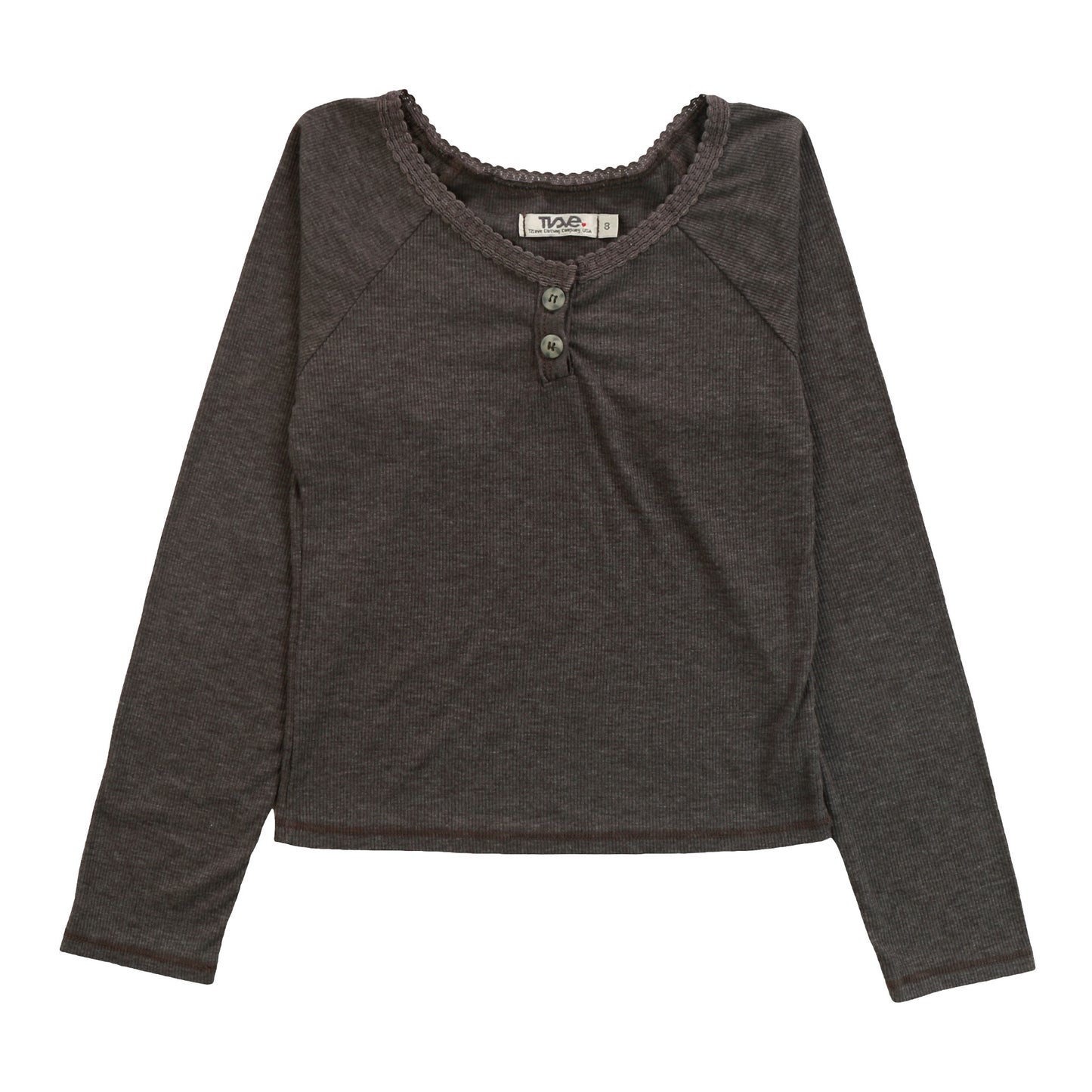 V-Neck Henley Top