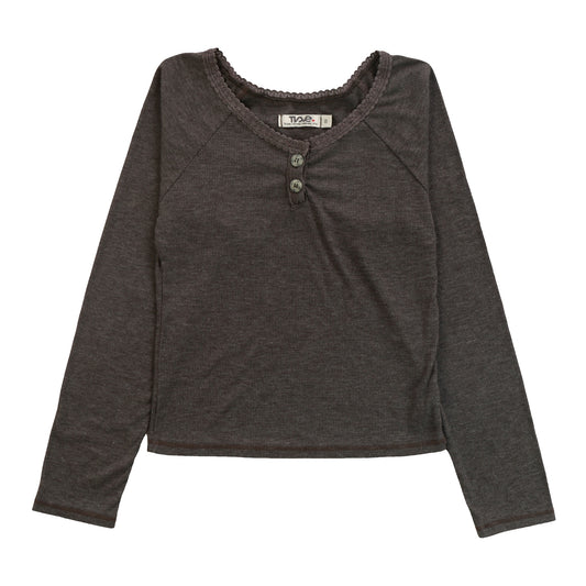 V-Neck Henley Top