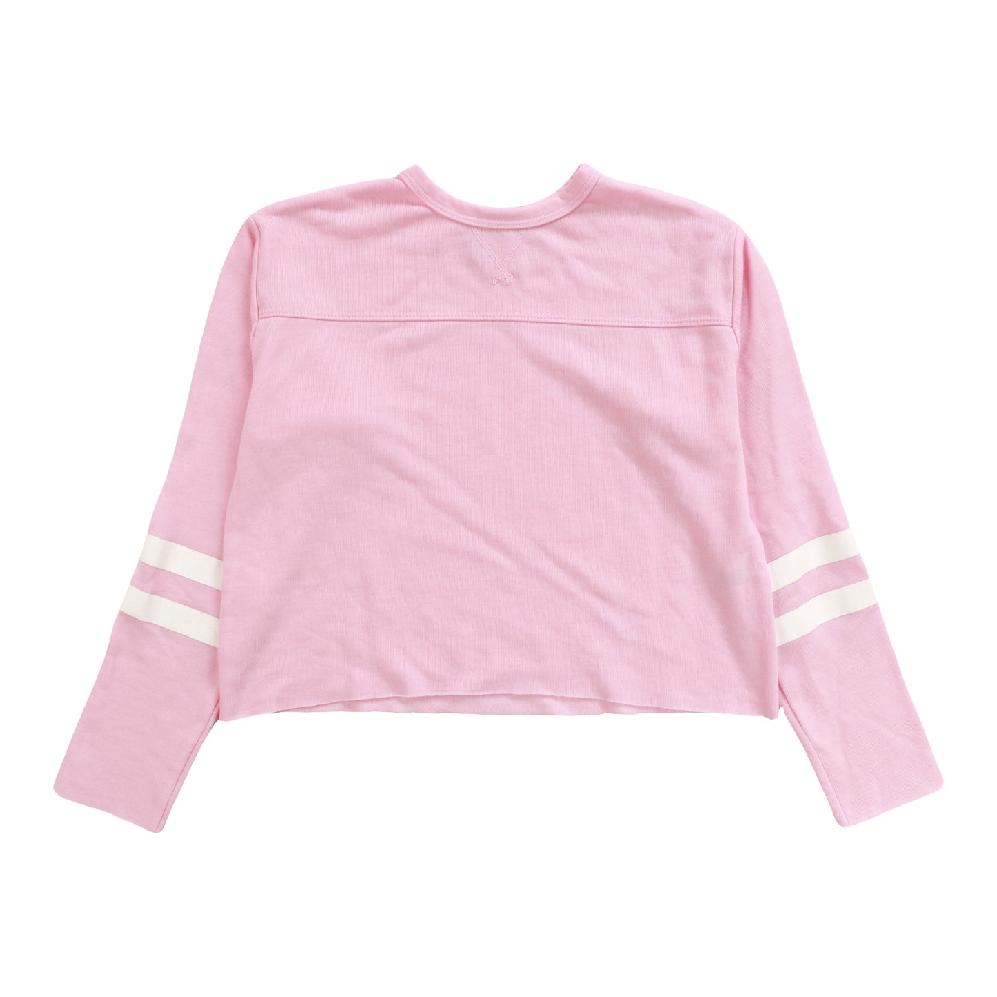 Long-Sleeved Crew Top (Two White Stripes)