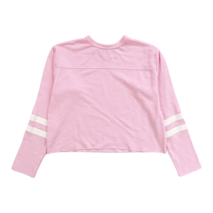 Long-Sleeved Crew Top (Two White Stripes)