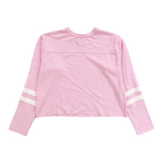 Long-Sleeved Crew Top (Two White Stripes)