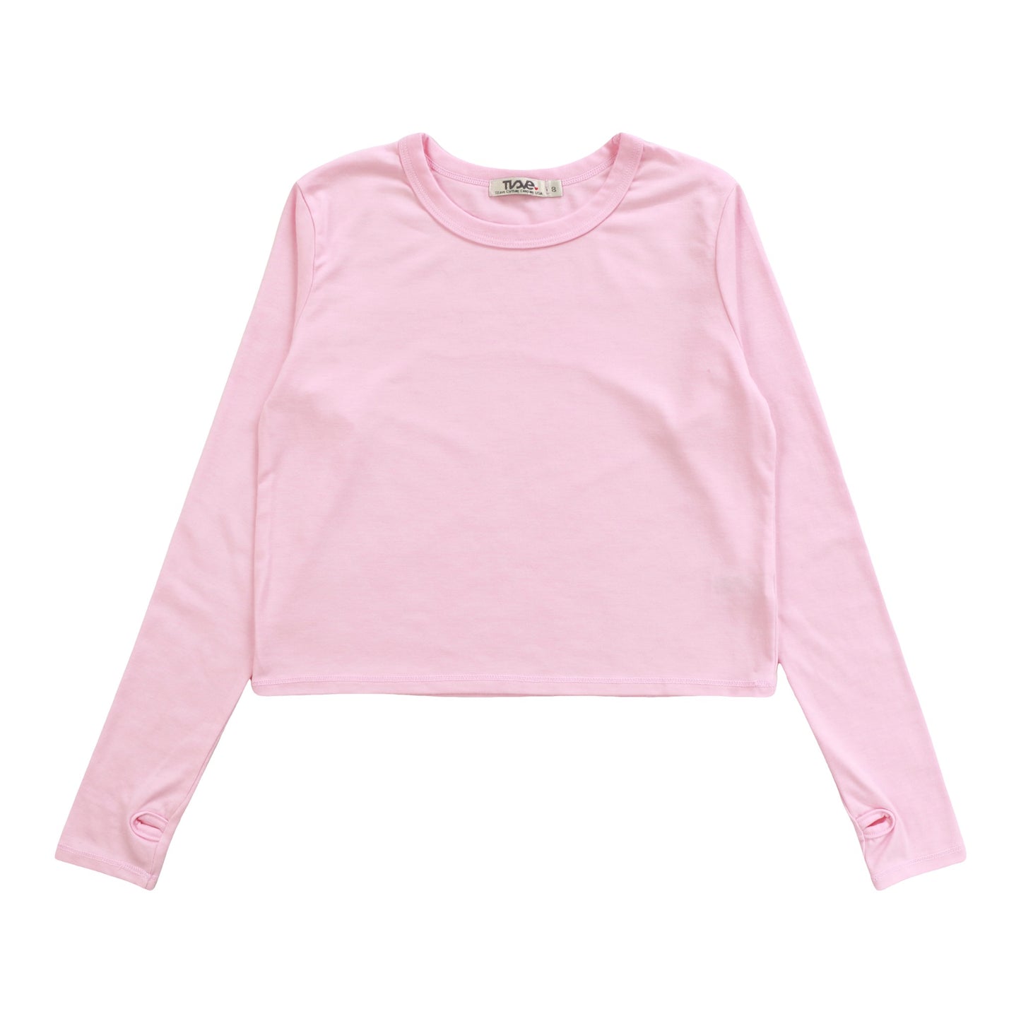 Heather Long-Sleeved Boxy Tee with Thumbholes