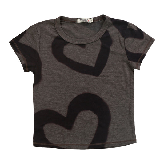 Heather Signature Cap Sleeve Tee (Large Heart Outlines Pattern)