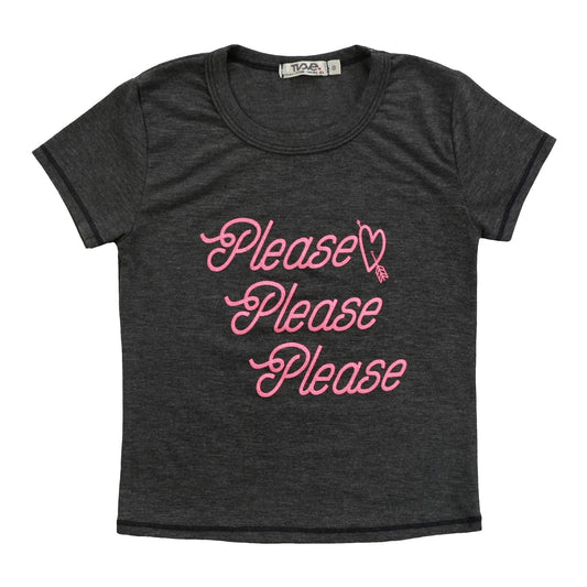 Heather Signature Cap Sleeve Tee ("Please Please Please")